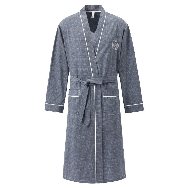 Sir Trent Plaid Cotton Kimono Gown