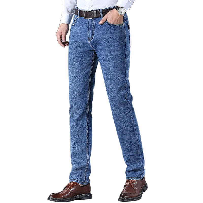 Sir Reginald Plush-Lined Denim Trousers