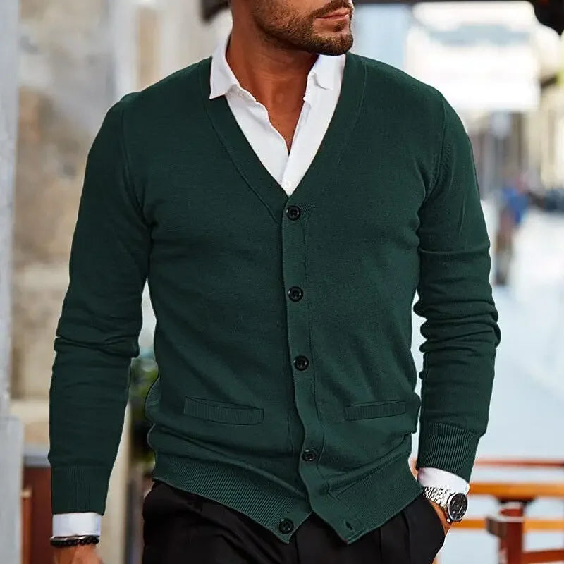 Sir Frederick Slim V-Neck Knit Cardigan