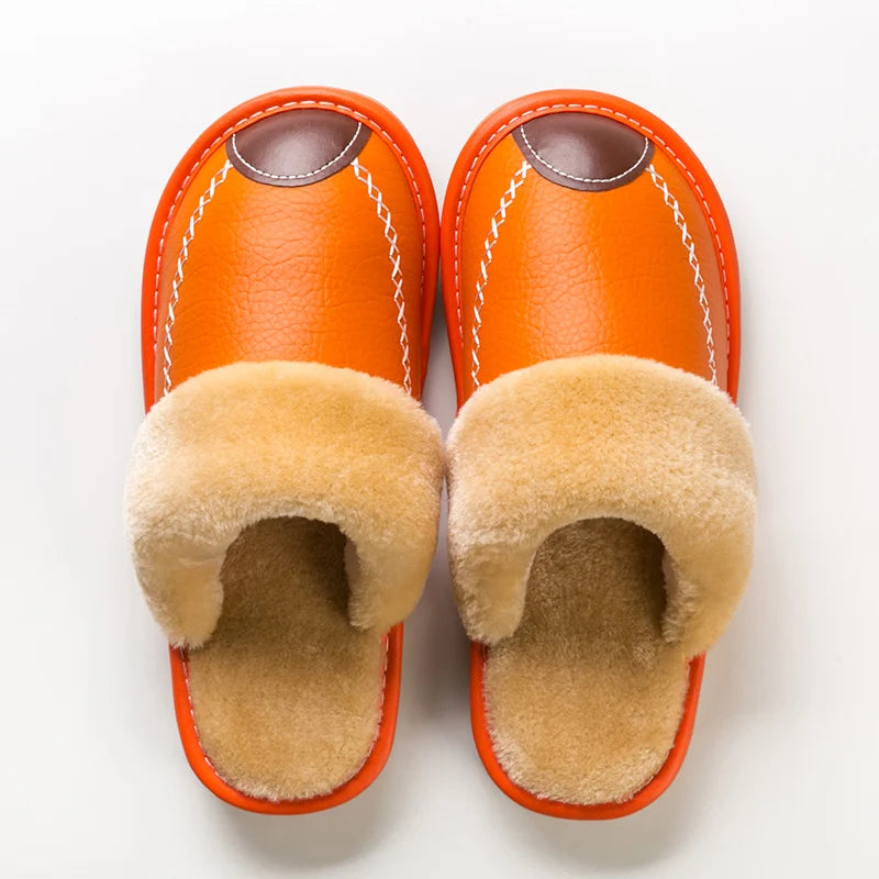 Sir Jackson Luxury Faux Leather Slippers