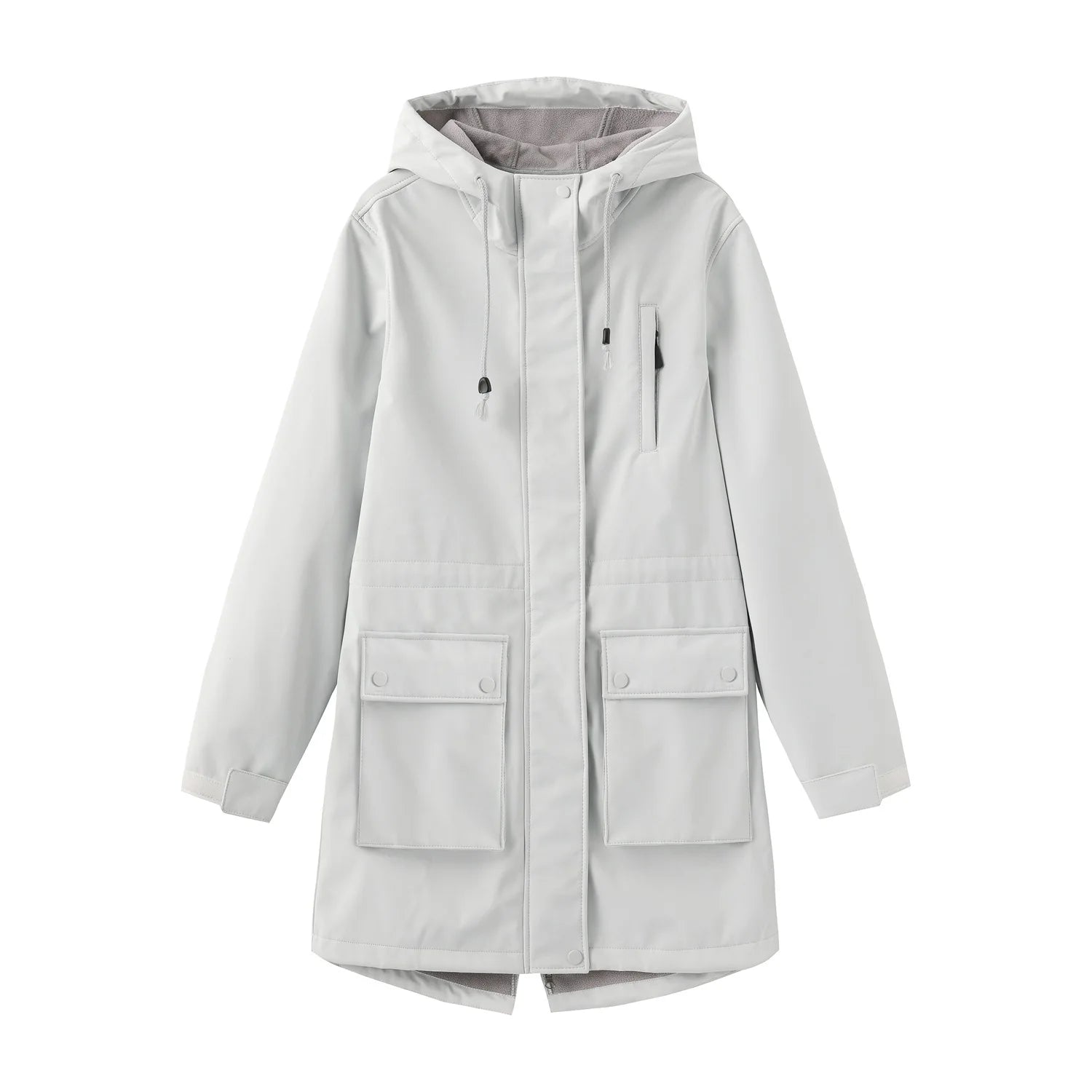 Lady Isla Hooded Multi-Pocket Fleece-Lined Windbreaker