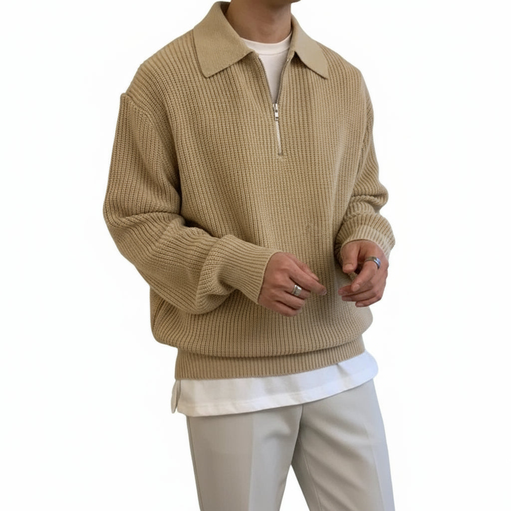 Sir Aaron Japanese Vintage Half-Zip Knit Pullover