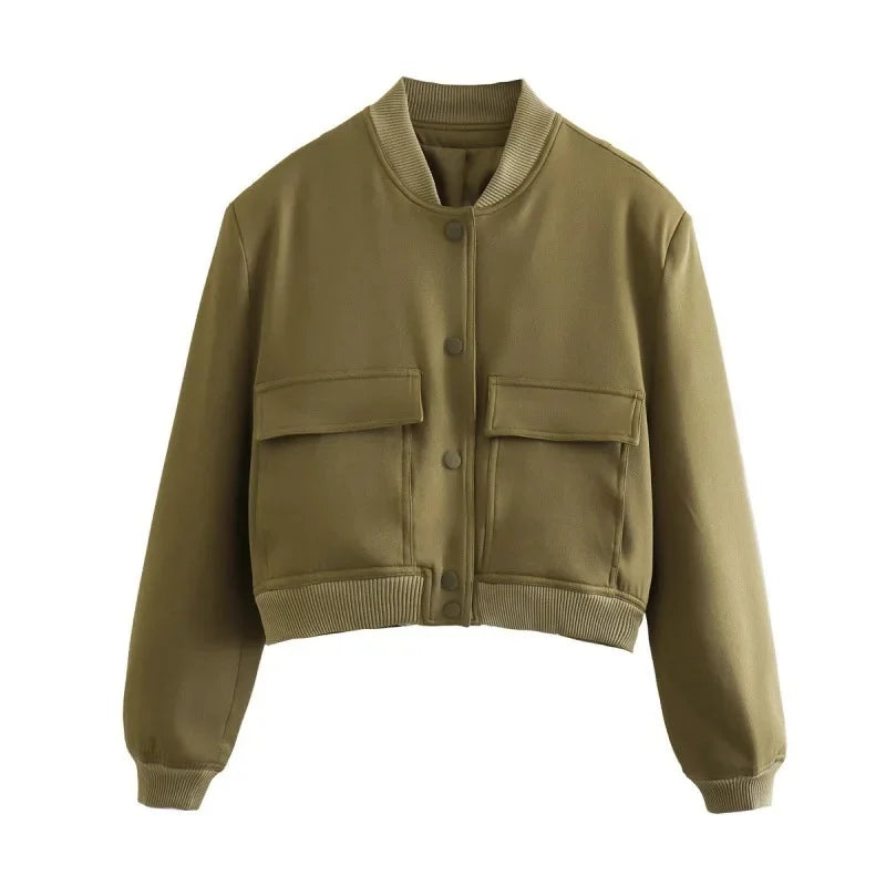 Lady Elizabeth Stand-Up Collar Bomber Jacket