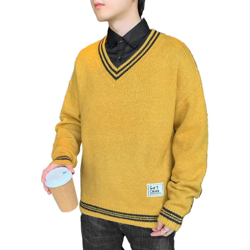 Sir Cedrick V-Neck Wool Pullover