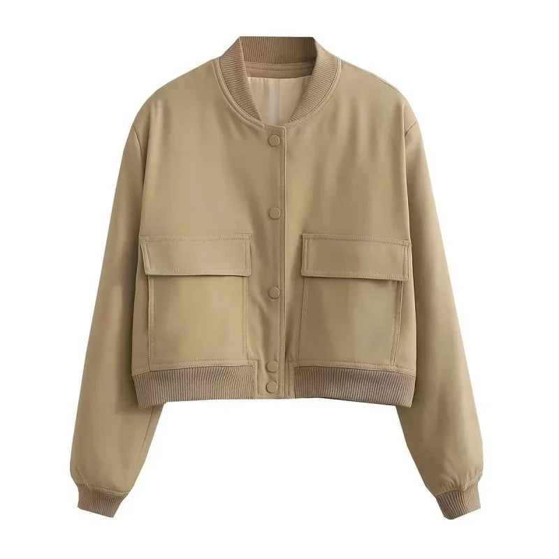 Lady Elizabeth Stand-Up Collar Bomber Jacket