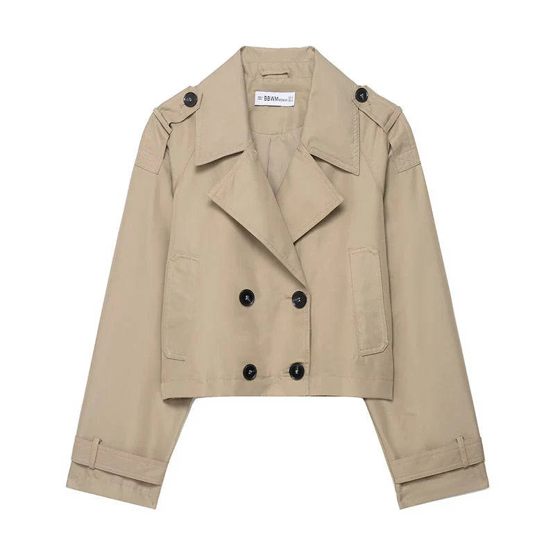 Lady Monica Cropped Trench Coat