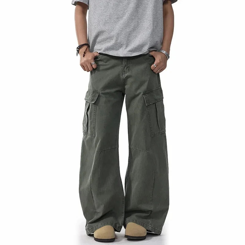 Sir Wilfred Retro Workwear Cargo Trousers