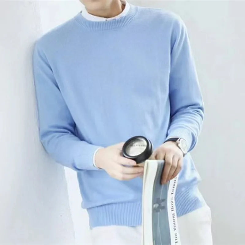 Sir Fred Pure Wool Cashmere Round-Neck Pullover