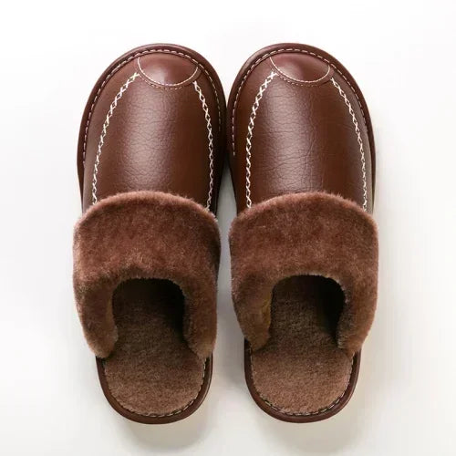 Sir Jackson Luxury Faux Leather Slippers
