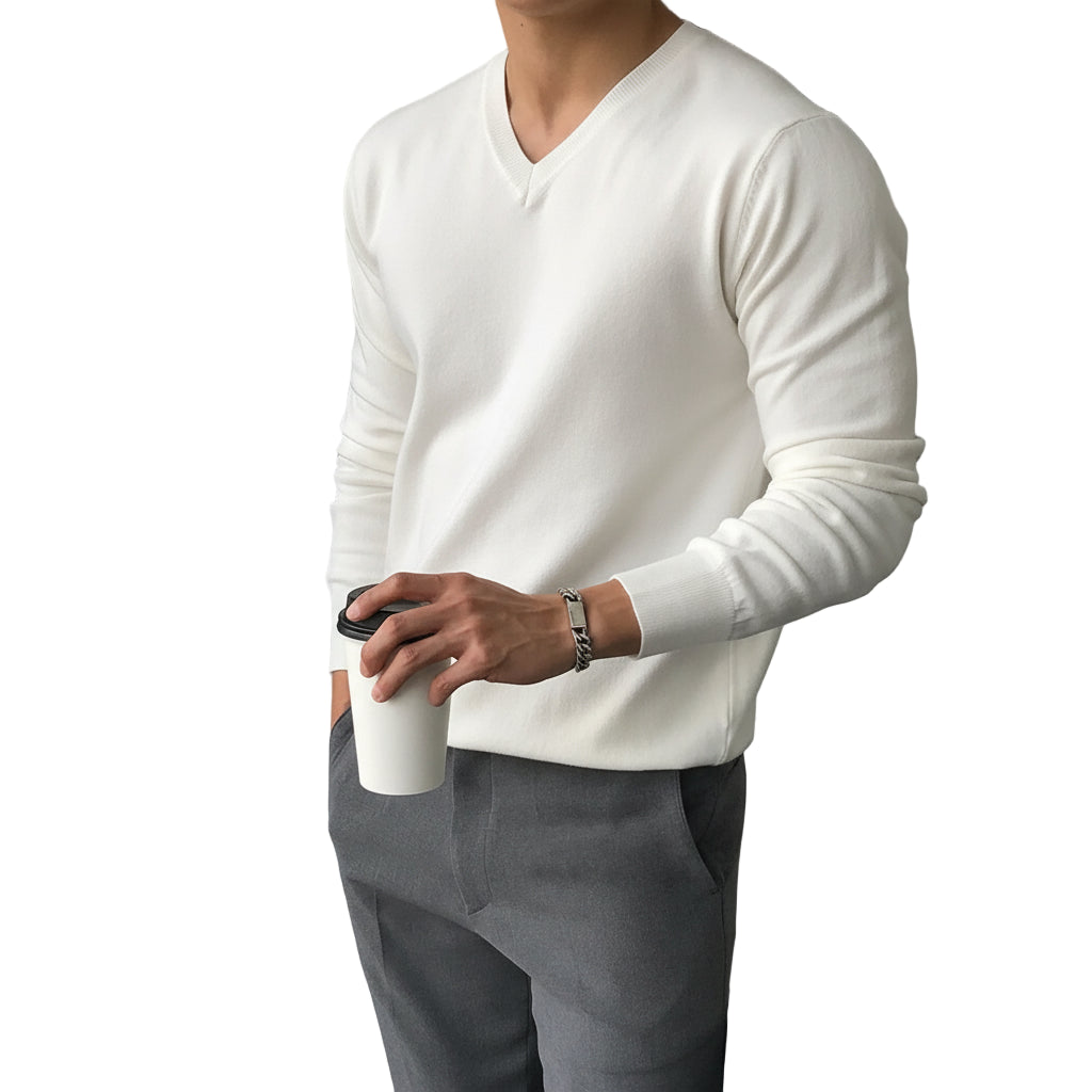 Sir Dylan Smart-Casual V-Neck Knit Pullover