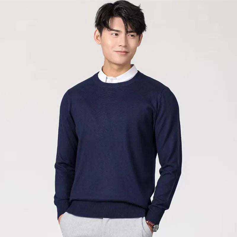 Sir Fred Pure Wool Cashmere Round-Neck Pullover