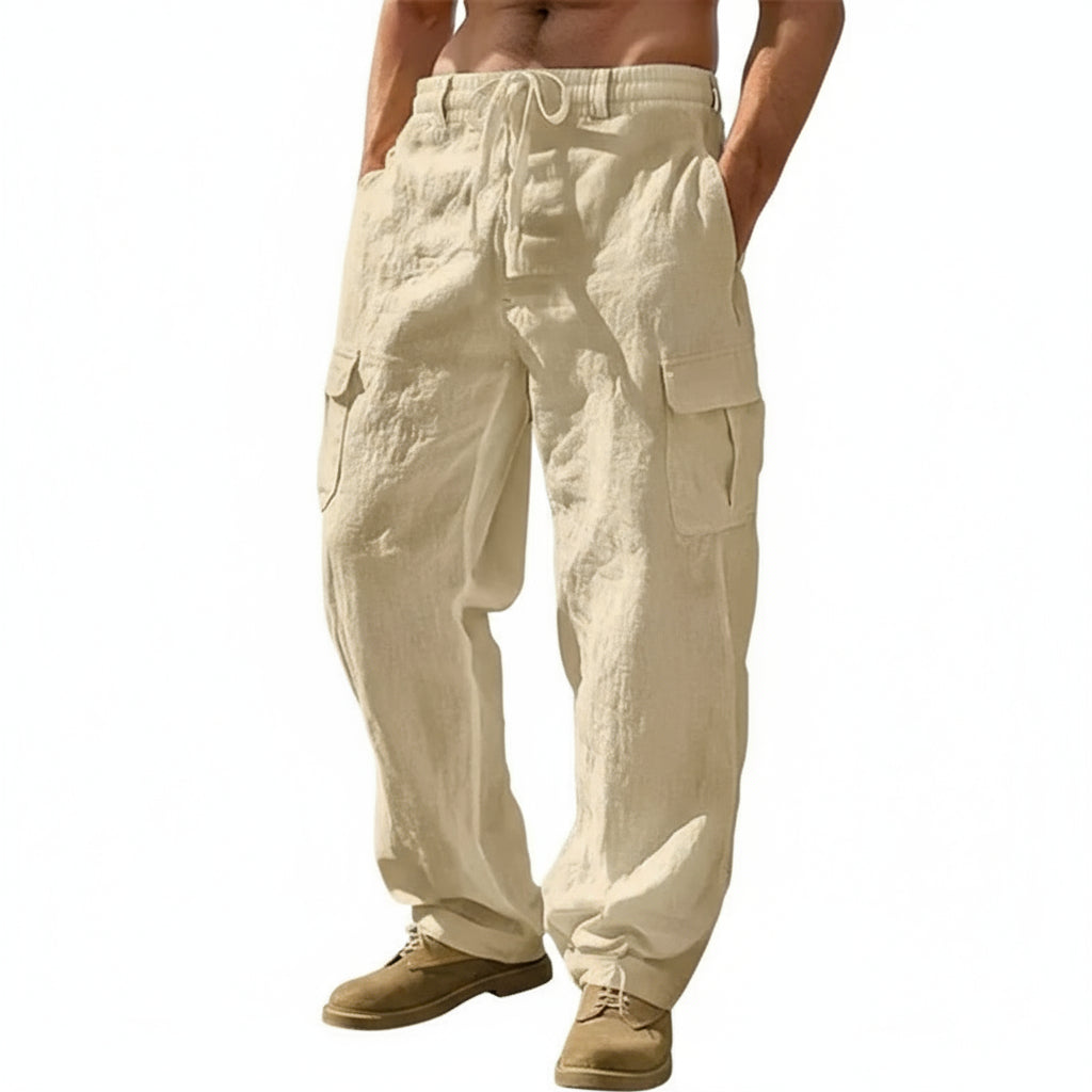 Sir Cedric Linen Blend Cargo Trouser
