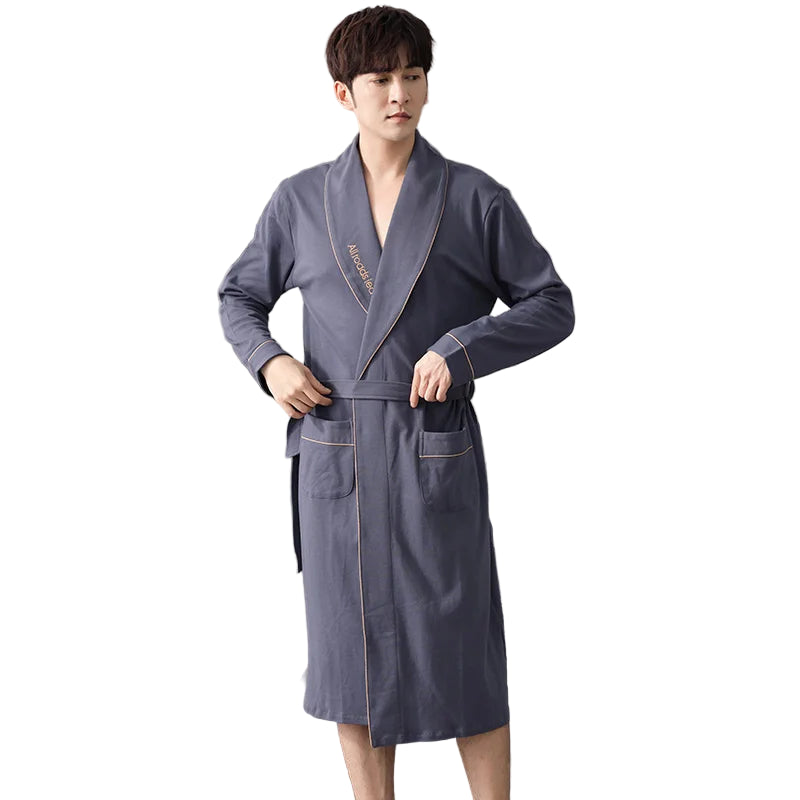 Sir Louis Plaid Cotton Kimono Gown