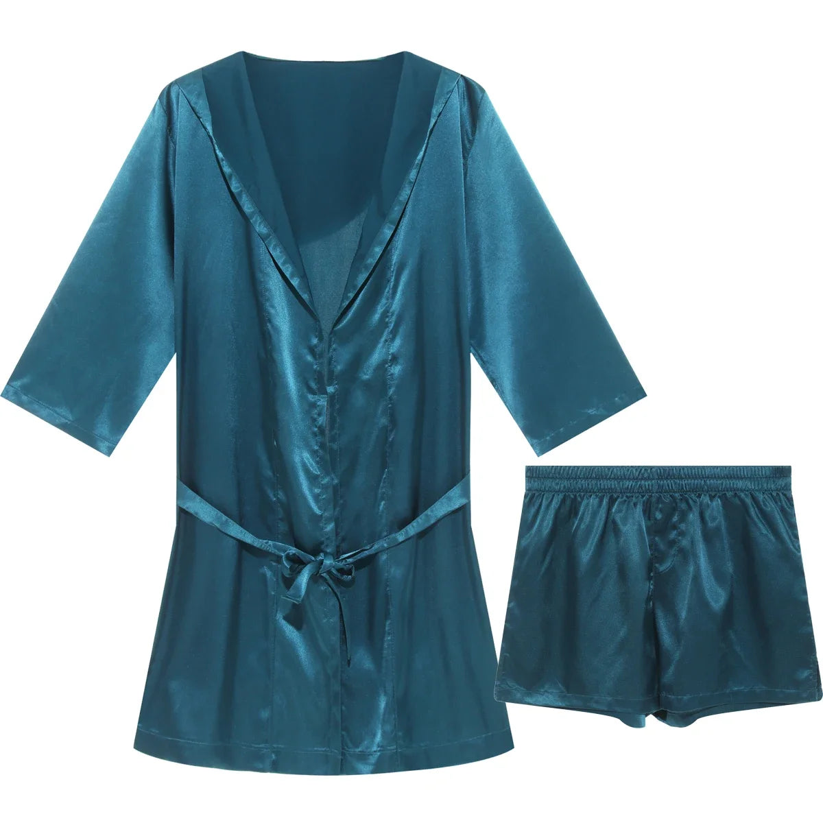 Sir Elliot Silk Shorts Robe Set