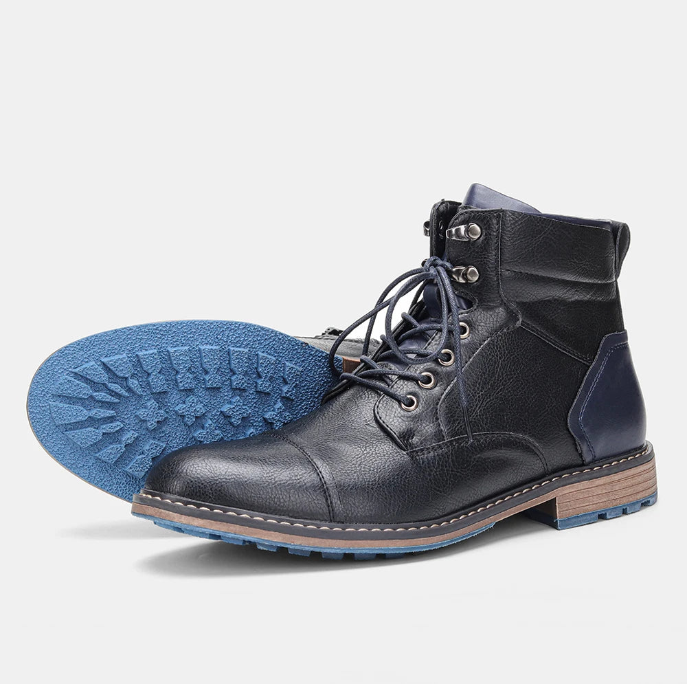 Sir Gideon Branded Leather Ankle Boots