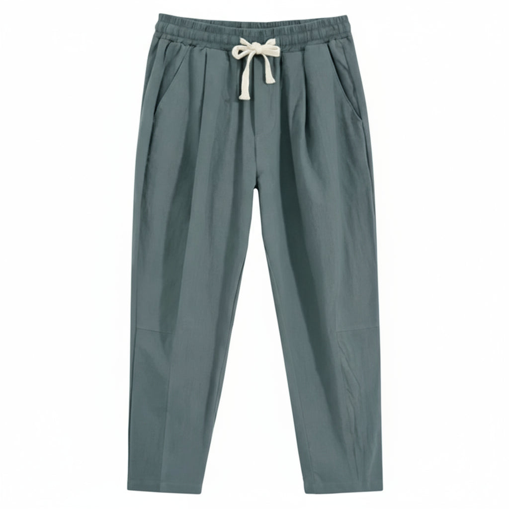 Sir Peter Cotton Linen Drawstring Trousers