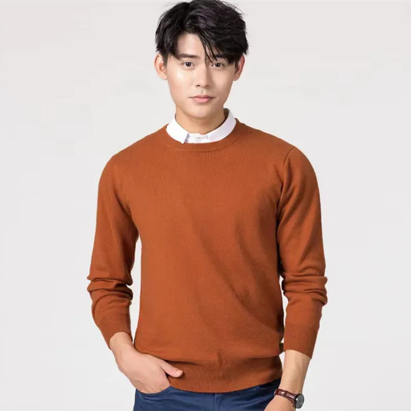 Sir Fred Pure Wool Cashmere Round-Neck Pullover