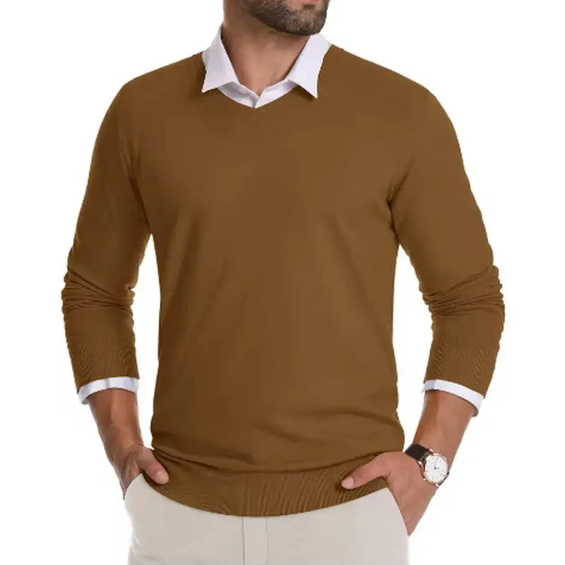 Sir Dylan Smart-Casual V-Neck Knit Pullover