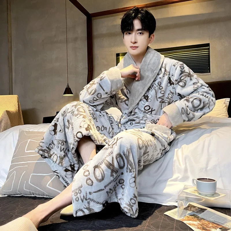 Sir Jason Flannel Kimono Gown