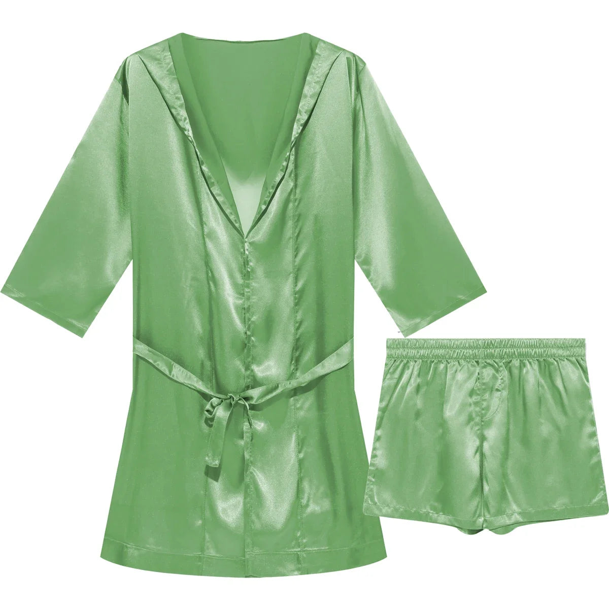 Sir Elliot Silk Shorts Robe Set