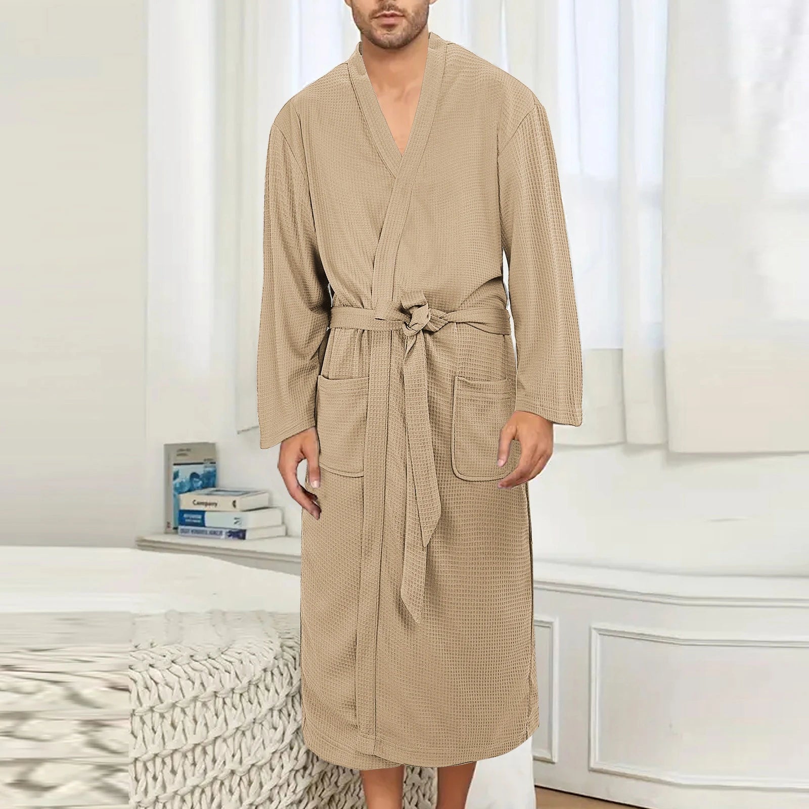 Sir Otis Waffle Cotton Bathrobe