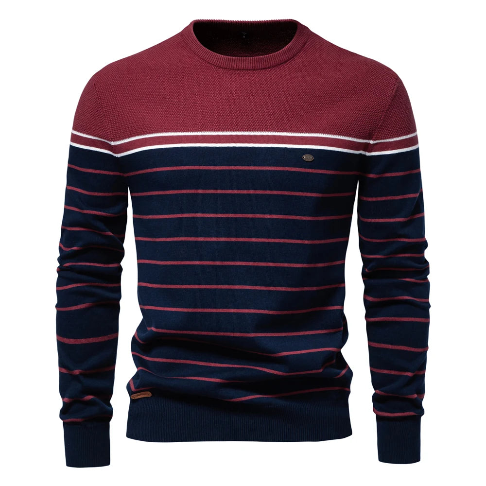 Sir Peter Striped Cotton Jumper