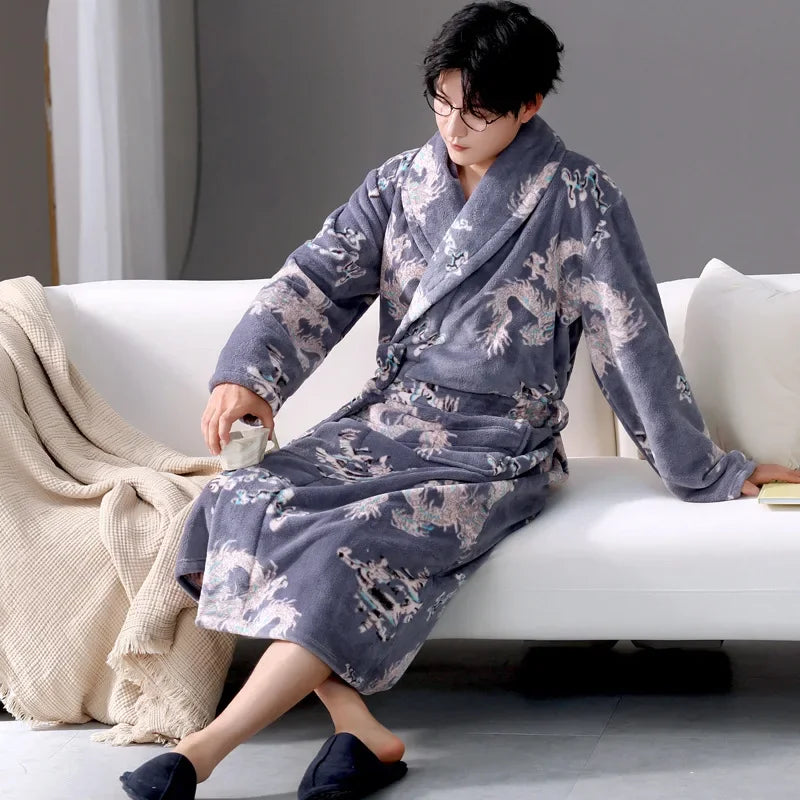 Sir Jason Flannel Kimono Gown