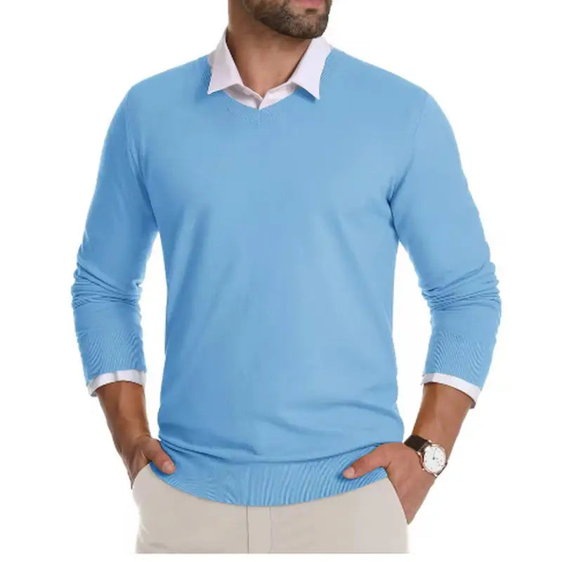 Sir Dylan Smart-Casual V-Neck Knit Pullover