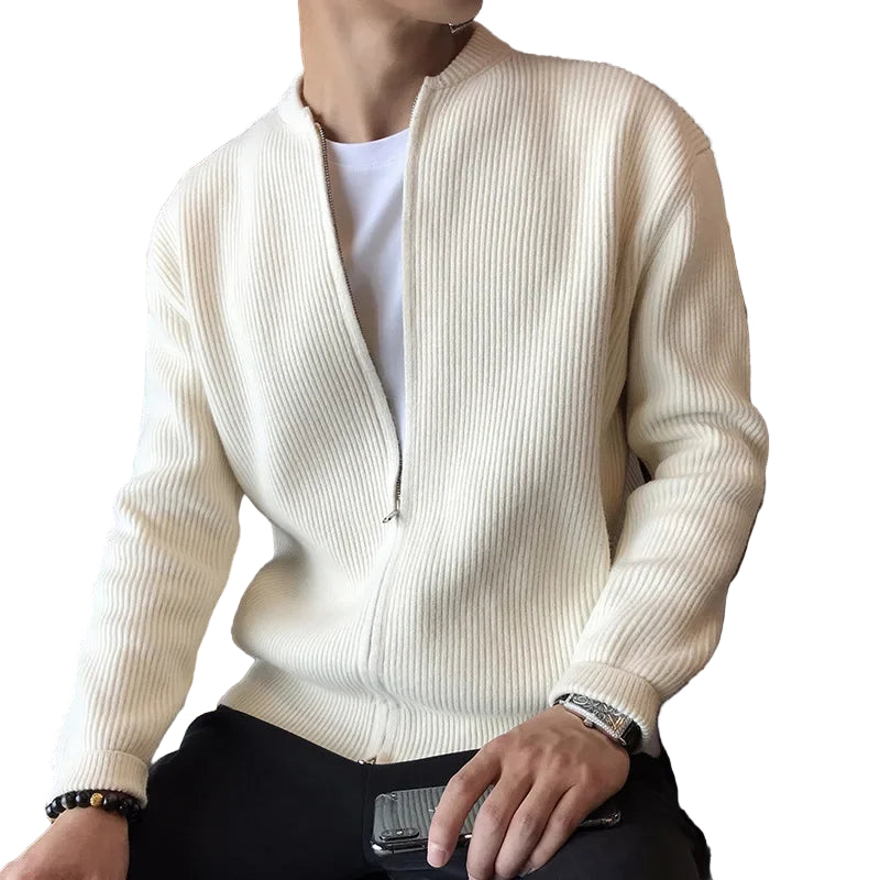 Sir Leopold Flat-Knit V-Neck Cardigan