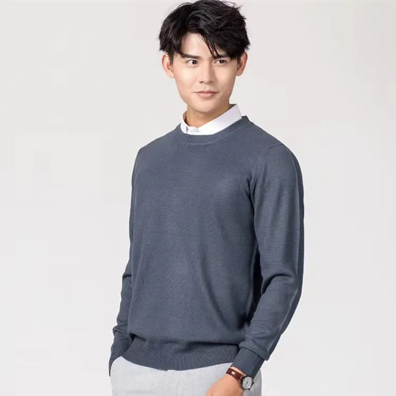 Sir Fred Pure Wool Cashmere Round-Neck Pullover