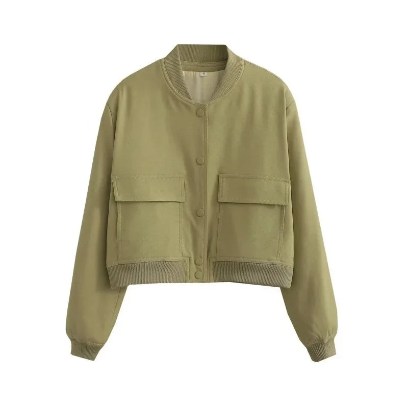Lady Elizabeth Stand-Up Collar Bomber Jacket