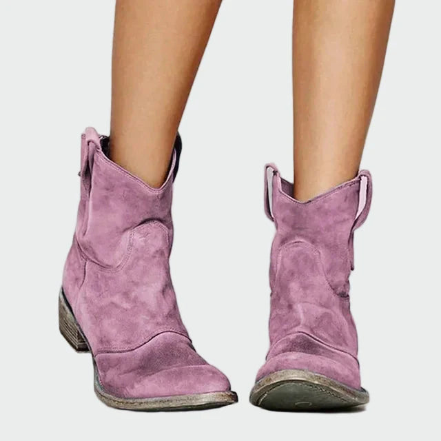 Lady Beatrice Retro Cowboy Ankle Boots
