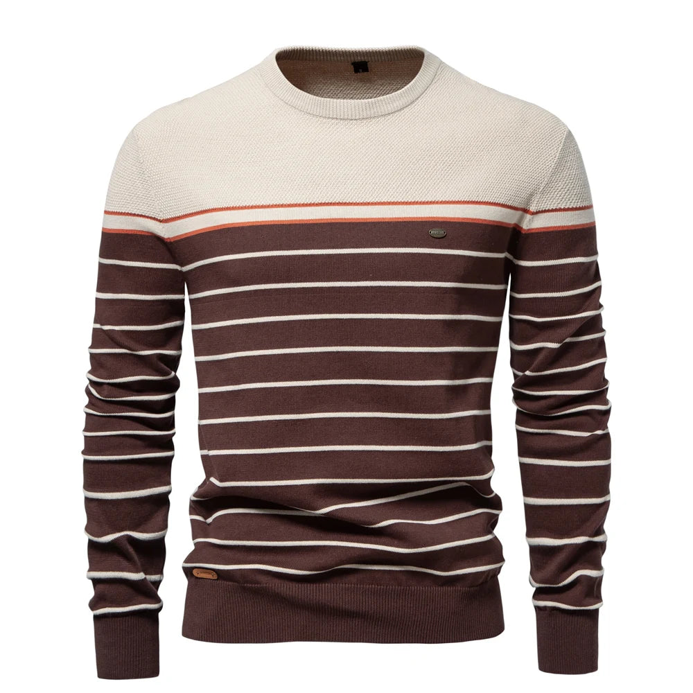 Sir Peter Striped Cotton Jumper