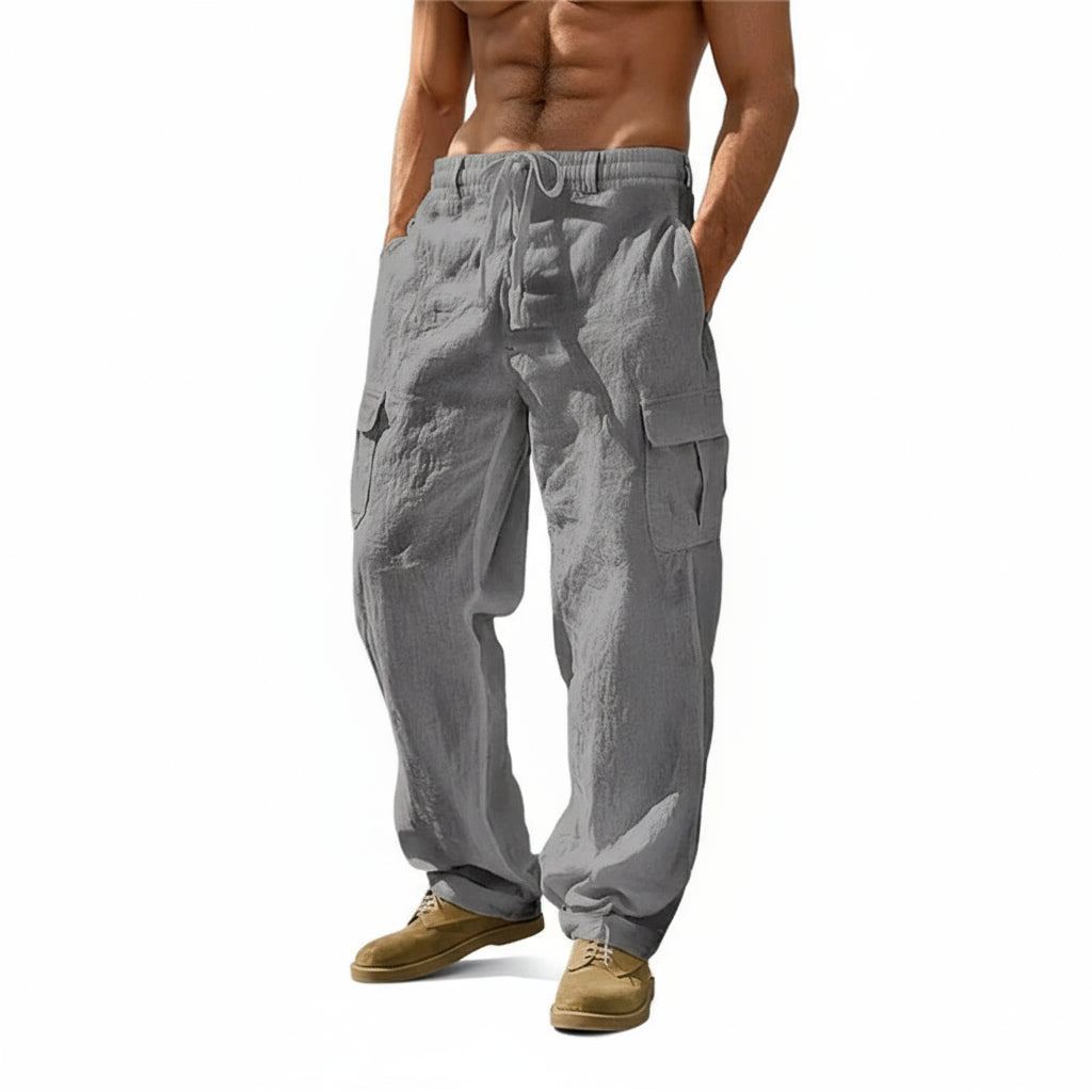 Sir Cedric Linen Blend Cargo Trouser