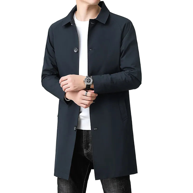 Sir Maxwell Korean Lonaline Windbreaker Trench Coat