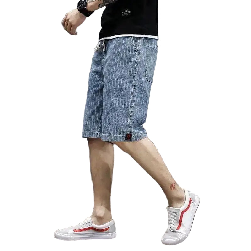 Sir Cody Striped Denim Shorts