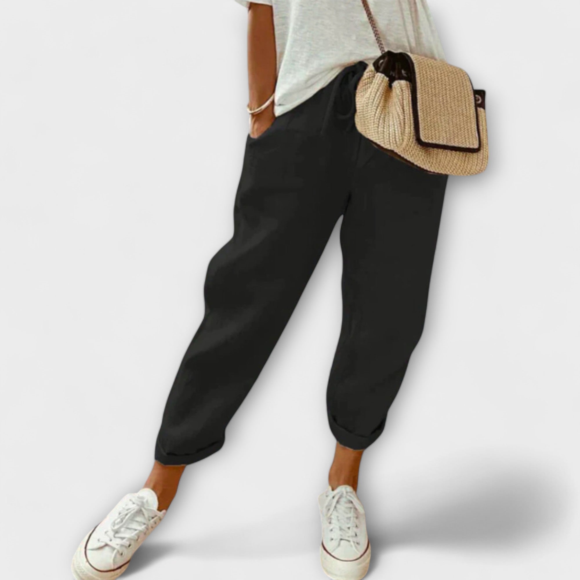 Lady Amara Stylish Casual Linen Trousers