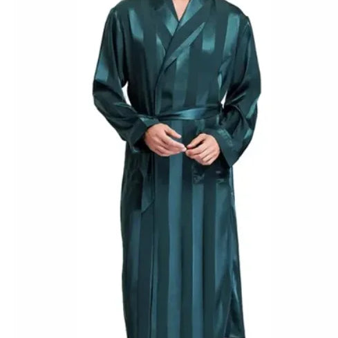 Sir Vincent Gold Satin Kimono Gown