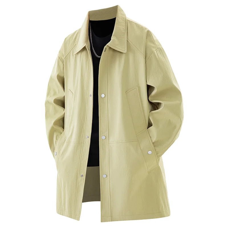 Sir Percival Single-Button Demi Seal Trench Coat