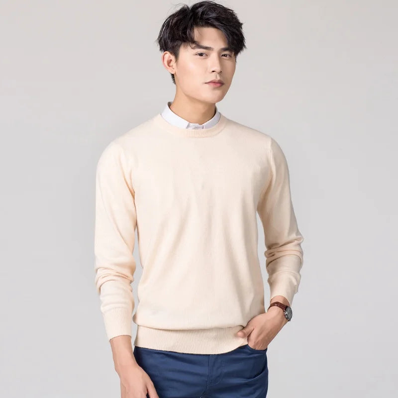 Sir Fred Pure Wool Cashmere Round-Neck Pullover