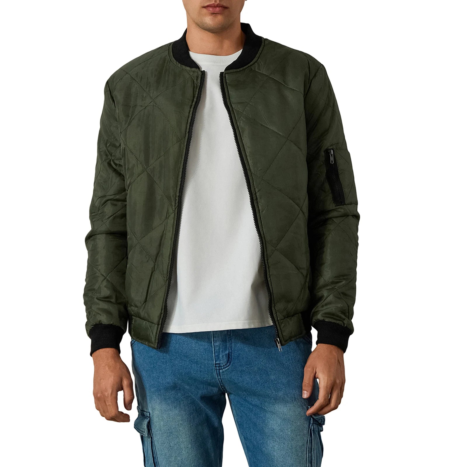 Sir Alfred Quilted Cotton Zip Jacket
