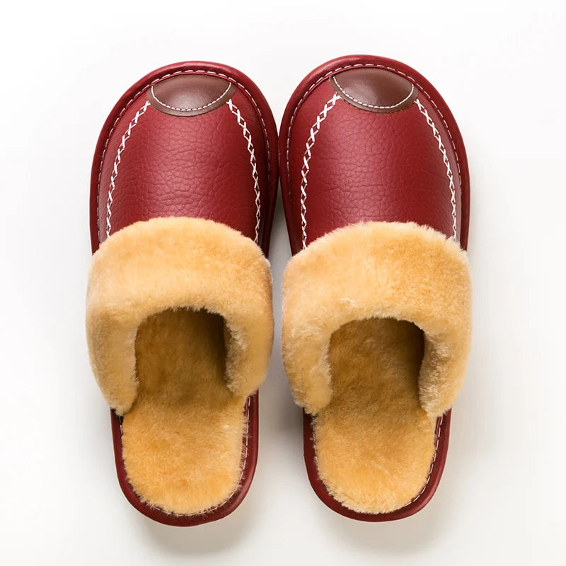 Sir Jackson Luxury Faux Leather Slippers