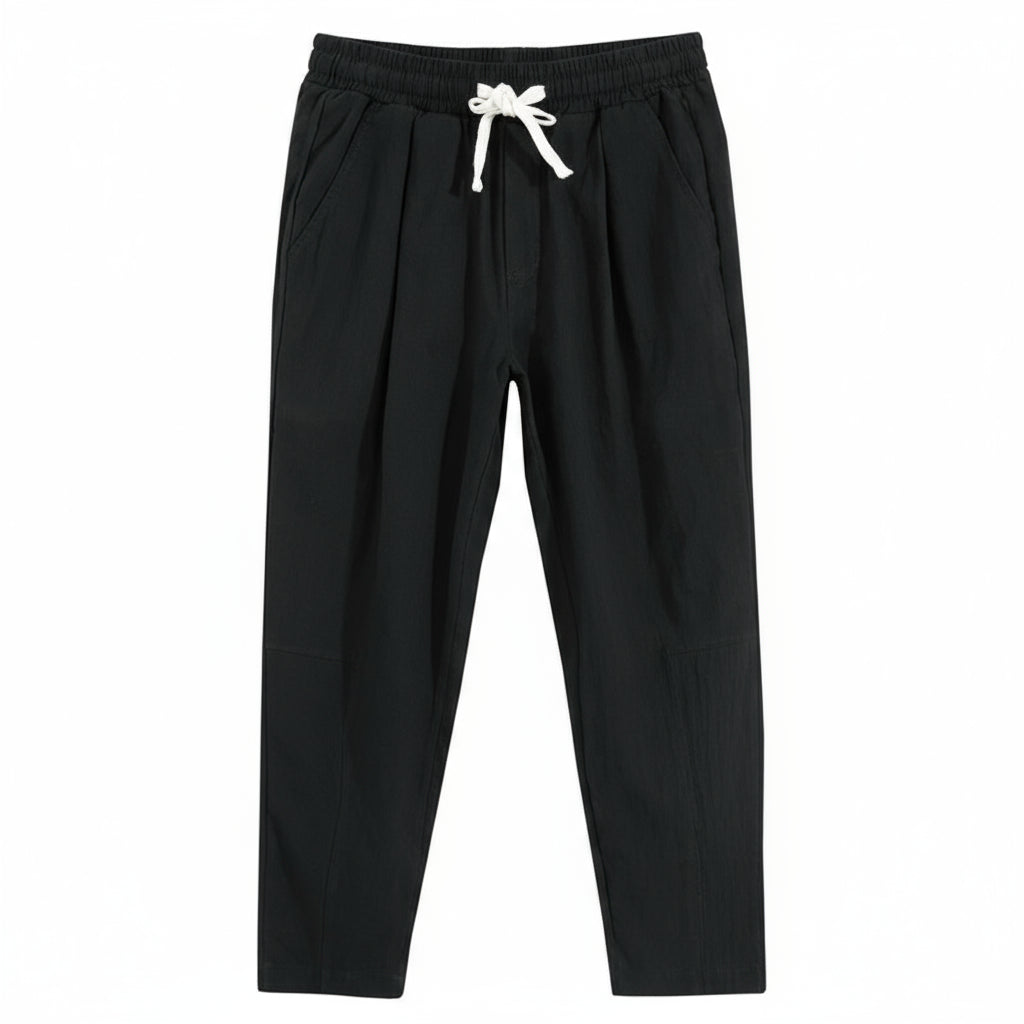 Sir Peter Cotton Linen Drawstring Trousers
