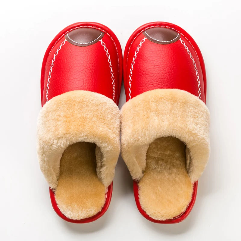 Sir Jackson Luxury Faux Leather Slippers