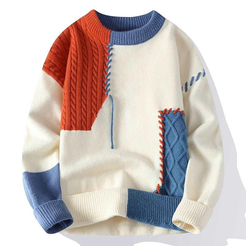 Sir Ryan Patchwork Knit Jumper