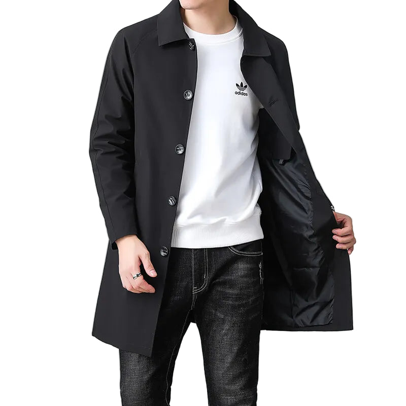 Sir Maxwell Korean Lonaline Windbreaker Trench Coat