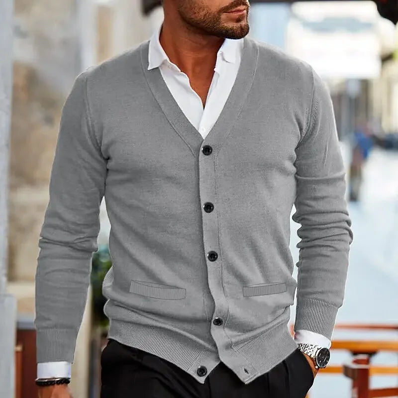 Sir Frederick Slim V-Neck Knit Cardigan