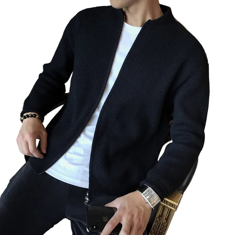Sir Leopold Flat-Knit V-Neck Cardigan