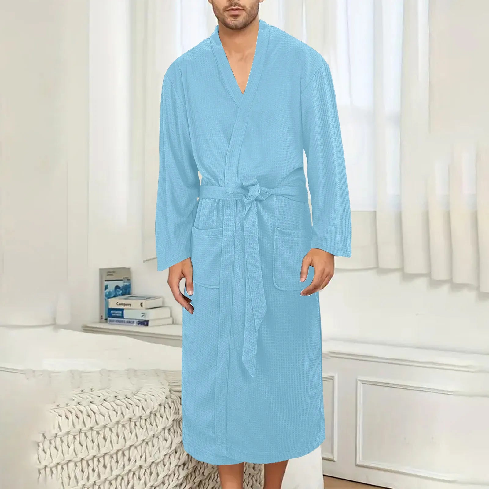 Sir Otis Waffle Cotton Bathrobe