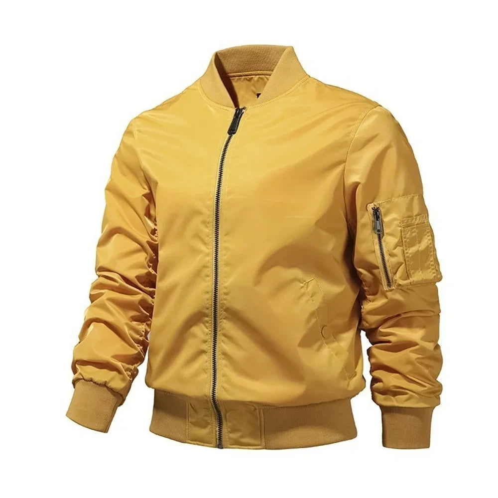 Sir York Solid Colour Baseball Bomber Jacket